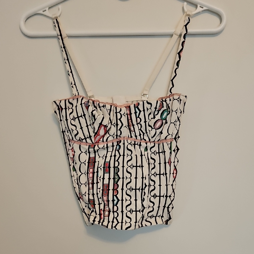 Christian Lacroix White and Black Camisole